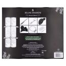 Harvey & Mason - 6 Large Deluxe Christmas Cracker  - White - Winter Glitter