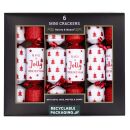 Harvey & Mason - 6 Mini Christmas Cracker - Red &...