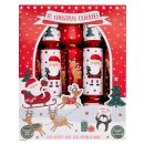10 Family Eco Christmas Crackers - Red & White - Santa & Rudolph