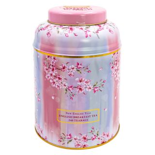 New English Teas - English Breakfast Tea 240 Tea Bags - Cherry Blossom - Water Colour