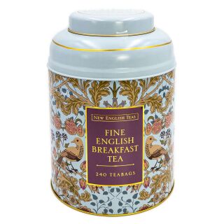 New English Teas - English Breakfast Tea 240 Tea Bags - Song Thrush and Berries - Pale Blue