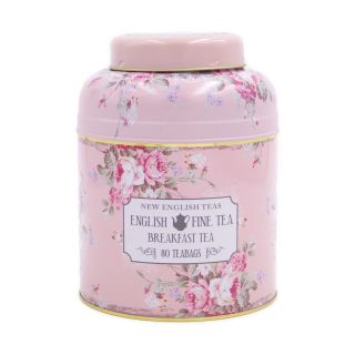 New English Teas - English Breakfast Tea 80 Tea Bags - Vintage Floral - Blush
