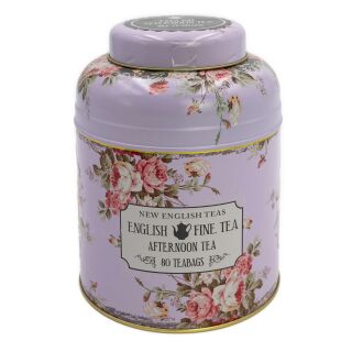 New English Teas - English Afternoon Tea 80 Tea Bags - Vintage Floral - Lilac