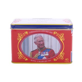 New English Teas - English Breakfast Tea 40 Tea Bags - The Coronation of HRH King Charles III Tin