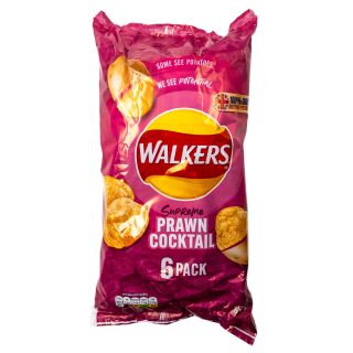 Walkers Classic Prawn Cocktail Crisps 6 x 25g