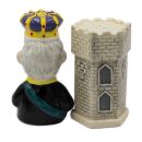 Ceramic Salt & Pepper Set - King Charles III