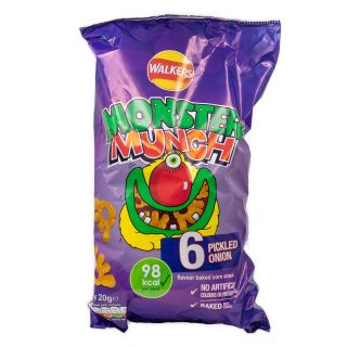 Walkers Monster Munch - Pickled Onion 6 x 20g