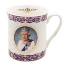Queen Elizabeth Gold Plated Commemorative Mug 9cm