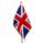 Union Jack Hand Waving Flag 15cm x 20cm on a 30cm Wooden Stick