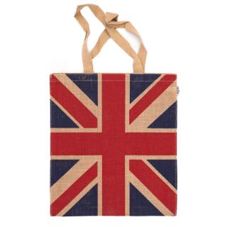 Union Jack Jute Bag with Shoulder Strap