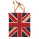 Union Jack Jute Bag with Shoulder Strap