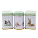 New English Teas - Loose Tea Selection 70g  -  3 Woodland Friends Tins