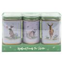 New English Teas - Loose Tea Selection 70g  -  3 Woodland Friends Tins