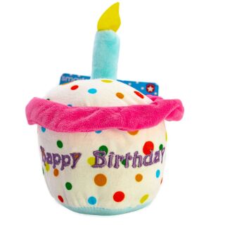 Smart Choice - Birthday Cake Dog Toy with Squeaker Pink