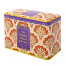 New English Teas - Fruit & Herbal Tea Selection 40 Tea Bags - Floral Design Embossed Tin