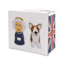 Ceramic Salt & Pepper Set - Queen Elizabeth II & Corgi