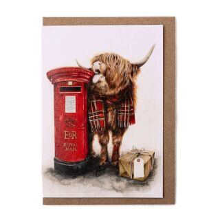 Lana Mathieson - Highland Cow Greeting Card - Free Stamp Licks