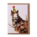Lana Mathieson - Highland Cow Greeting Card - A Highland...