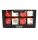 Harvey & Mason - 4 Square Christmas Crackers - Red & White - Tis the Season to be Jolly
