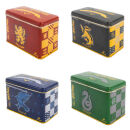 New English Teas - English Breakfast / Afternoon Tea 4 x 40 Tea Bags - Harry Potter  Tins - House Pride 4-Piece Set