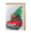 Lana Mathieson - Highland Cow Christmas Card - Yuletide...