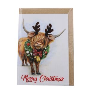 Lana Mathieson - Highland Cow Christmas Card - Jinglecoo