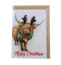 Lana Mathieson - Highland Cow Christmas Card - Jinglecoo