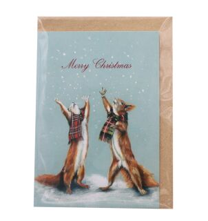 Lana Mathieson - Squirrel Christmas Card - Let It Snow